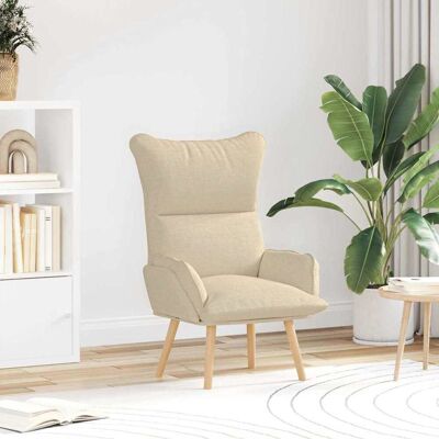 vidaXL Sessel Creme 69 x 74 x 93 cm Stoff und Sperrholz Creme vidaXL Sessel Creme 69 x 74 x 93 cm Stoff und Sperrholz Creme