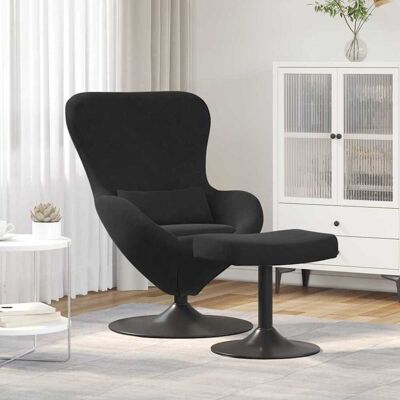 Vidaxl Samtstoff-Sessel mit Fußhocker - Sessel Vidaxl Samtstoff-Sessel mit Fußhocker - Sessel
