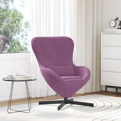 vidaXL Eiersessel Lila 63 x 73 x 90 cm Samt Lila vidaXL Eiersessel Lila 63 x 73 x 90 cm Samt Lila