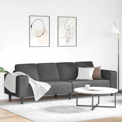 vidaXL Sofa Dunkelgrau 250 x 77 x 76 cm Cordstoff Grau vidaXL Sofa Dunkelgrau 250 x 77 x 76 cm Cordstoff Grau