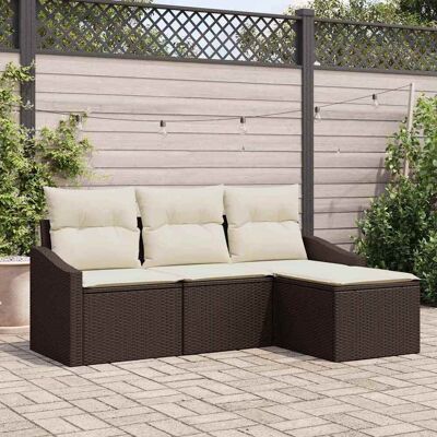 vidaXL Gartensofa Set Braun Modulares - Gartenmöbel vidaXL Gartensofa Set Braun Modulares - Gartenmöbel