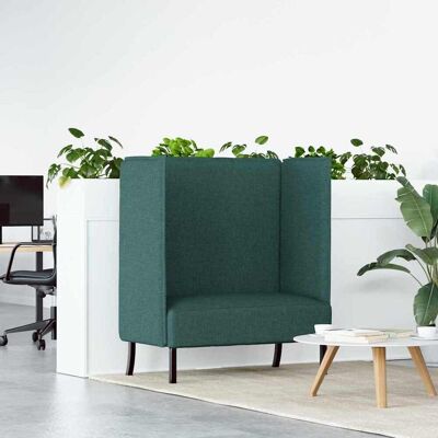 vidaXL Hoher Rücken Sofa 101cm Dunkelgrün Stoff Grün vidaXL Hoher Rücken Sofa 101cm Dunkelgrün Stoff Grün