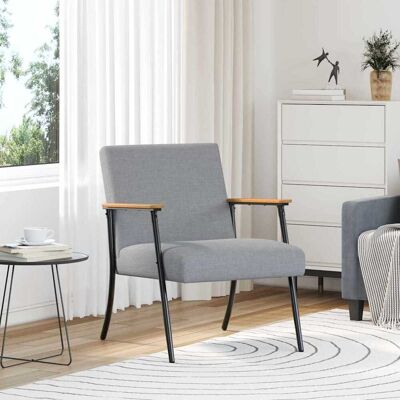vidaXL Sessel Hellgrau Stoff Hellgrau vidaXL Sessel Hellgrau Stoff Hellgrau