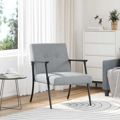 vidaXL Sessel Hellgrau Stoff Hellgrau vidaXL Sessel Hellgrau Stoff Hellgrau