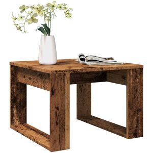 vidaXL Beistelltisch Altholz-Optik 50x50x35 cm Holzwerkstoff Braun vidaXL Beistelltisch Altholz-Optik 50x50x35 cm Holzwerkstoff Braun