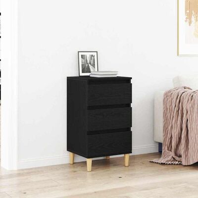 vidaXL Nachttisch Schwarz Eichen-Optik 40 x 35 x 70 cm Holzwerkstoff Schwarz vidaXL Nachttisch Schwarz Eichen-Optik 40 x 35 x 70 cm Holzwerkstoff Schwarz