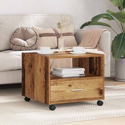 vidaXL Couchtisch Altholz 55 x 55 x 45 cm Holzwerkstoff Braun vidaXL Couchtisch Altholz 55 x 55 x 45 cm Holzwerkstoff Braun