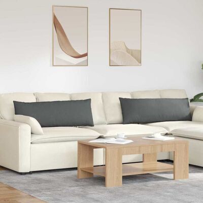 vidaXL Sofakissen 2 pcs Dunkelgrau 120 x 40 cm Stoff Grau vidaXL Sofakissen 2 pcs Dunkelgrau 120 x 40 cm Stoff Grau