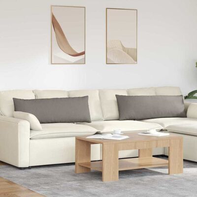 vidaXL Sofakissen 2 pcs Taupe 120 x 40 cm Stoff Taupe vidaXL Sofakissen 2 pcs Taupe 120 x 40 cm Stoff Taupe