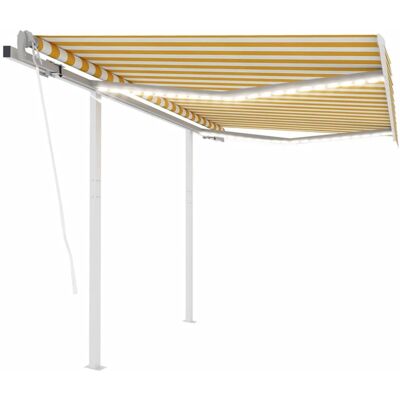 vidaXL Automatischer Windsensor Markise - Gelb/Weiß - Außen vidaXL Automatischer Windsensor Markise - Gelb/Weiß - Außen