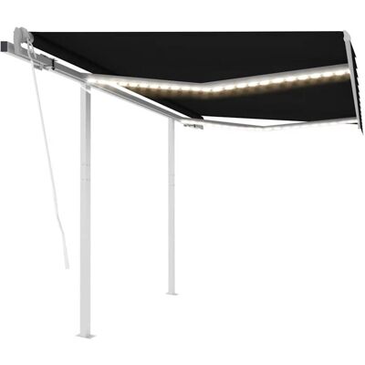 vidaXL Markise - 3,5x2,5m Anthrazit - Automatischer Windsensor vidaXL Markise - 3,5x2,5m Anthrazit - Automatischer Windsensor