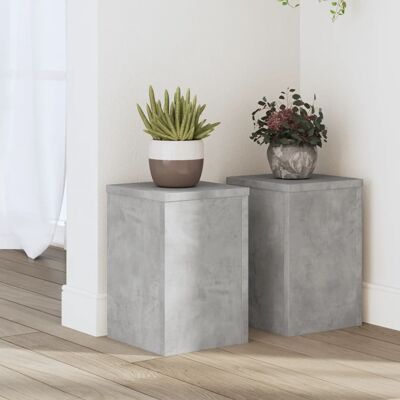 vidaXL Pflanzenständer 2 Stk. Betongrau 20x20x30 cm Holzwerkstoff Grau vidaXL Pflanzenständer 2 Stk. Betongrau 20x20x30 cm Holzwerkstoff Grau