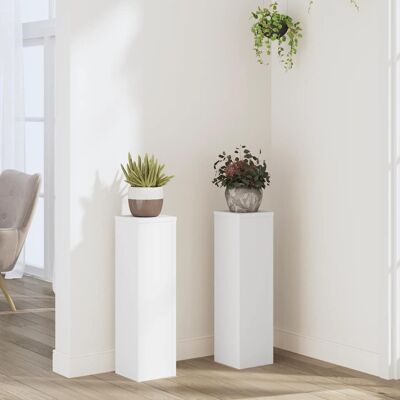 vidaXL Pflanzenständer 2 Stk. Weiß 17x17x60 cm Holzwerkstoff Weiß vidaXL Pflanzenständer 2 Stk. Weiß 17x17x60 cm Holzwerkstoff Weiß