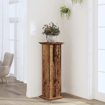 vidaXL Pflanzenständer Altholz-Optik 33x33x100 cm Holzwerkstoff Braun vidaXL Pflanzenständer Altholz-Optik 33x33x100 cm Holzwerkstoff Braun
