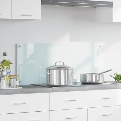 vidaXL Küchenrückwand Milch 100 x 40 cm Gehärtetes Glas Weiß vidaXL Küchenrückwand Milch 100 x 40 cm Gehärtetes Glas Weiß