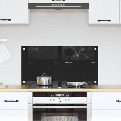 vidaXL Küchenrückwand Schwarz 80 x 40 cm Gehärtetes Glas Schwarz vidaXL Küchenrückwand Schwarz 80 x 40 cm Gehärtetes Glas Schwarz