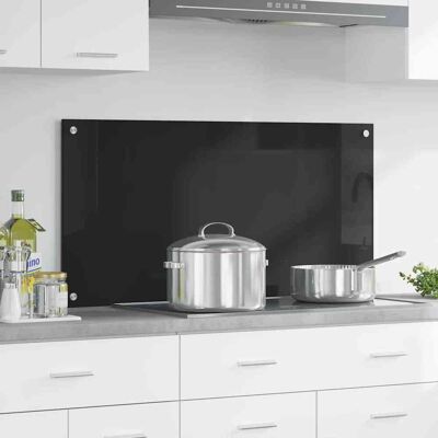 vidaXL Küchenrückwand Schwarz 100 x 50 cm Gehärtetes Glas Schwarz vidaXL Küchenrückwand Schwarz 100 x 50 cm Gehärtetes Glas Schwarz