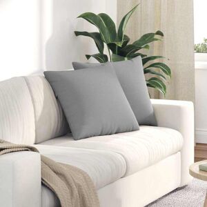 vidaXL Sofakissen 2 pcs Wolkengrau 50 x 50 cm Stoff Grau vidaXL Sofakissen 2 pcs Wolkengrau 50 x 50 cm Stoff Grau