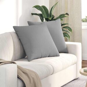 vidaXL Sofakissen 2 pcs Wolkengrau 80 x 80 cm Stoff Grau vidaXL Sofakissen 2 pcs Wolkengrau 80 x 80 cm Stoff Grau