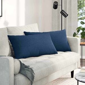 vidaXL Sofakissen 2 pcs Blau 80 x 40 cm Stoff Blau vidaXL Sofakissen 2 pcs Blau 80 x 40 cm Stoff Blau
