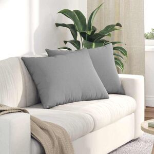 vidaXL Sofakissen 2 pcs Wolkengrau 70 x 50 cm Stoff Grau vidaXL Sofakissen 2 pcs Wolkengrau 70 x 50 cm Stoff Grau