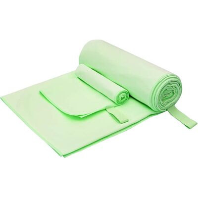 vidaXL Sporthandtuch Set 2 pcs Grün Stoff Grün vidaXL Sporthandtuch Set 2 pcs Grün Stoff Grün