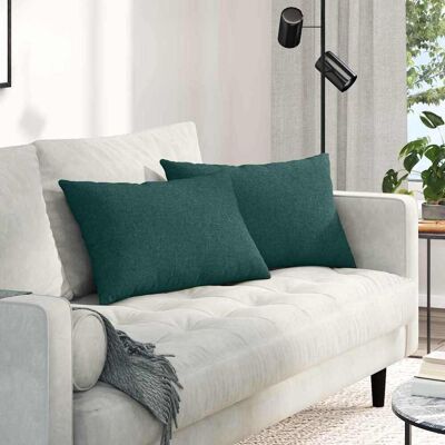 vidaXL Sofakissen 2 pcs Stoff Dunkelgrün 60 x 40 cm Grün vidaXL Sofakissen 2 pcs Stoff Dunkelgrün 60 x 40 cm Grün