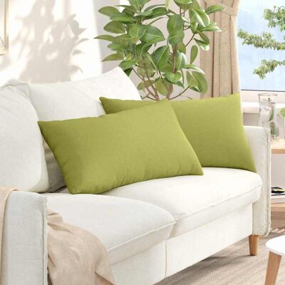 vidaXL Sofakissen 2 pcs Hellgrün 80 x 40 cm Stoff Grün vidaXL Sofakissen 2 pcs Hellgrün 80 x 40 cm Stoff Grün