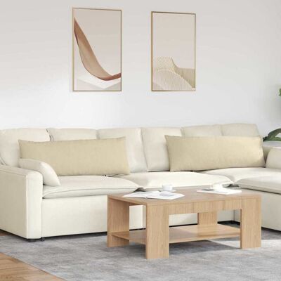 vidaXL Sofakissen 2 pcs Creme 120 x 40 cm Stoff Creme vidaXL Sofakissen 2 pcs Creme 120 x 40 cm Stoff Creme