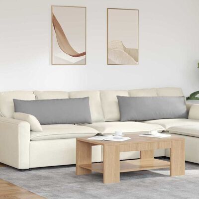 vidaXL Sofakissen 2 pcs Wolkengrau 120 x 40 cm Stoff Grau vidaXL Sofakissen 2 pcs Wolkengrau 120 x 40 cm Stoff Grau