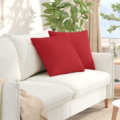 vidaXL Sofakissen 2 pcs Rot 50 x 50 cm Stoff Rot vidaXL Sofakissen 2 pcs Rot 50 x 50 cm Stoff Rot