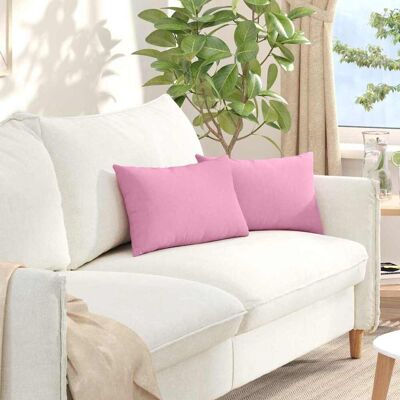 vidaXL Sofakissen 2 stk. Stoff Rosa 50 x 30 cm Rosa vidaXL Sofakissen 2 stk. Stoff Rosa 50 x 30 cm Rosa