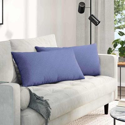 vidaXL Sofakissen 2 pcs Jeans blau 80 x 40 cm Stoff Blau vidaXL Sofakissen 2 pcs Jeans blau 80 x 40 cm Stoff Blau