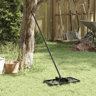 vidaXL Garten-Nivellierrechen Schwarz 45 x 25 x 200 cm Schwarz vidaXL Garten-Nivellierrechen Schwarz 45 x 25 x 200 cm Schwarz