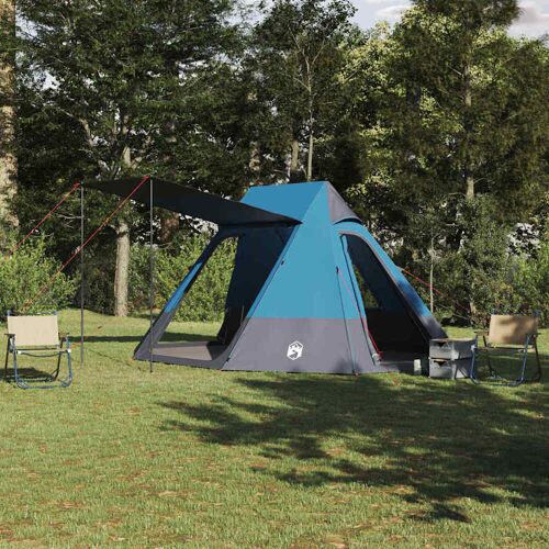 vidaXL Campingzelt mit Dach mit Speicher Blau 482 x 360 x 227 cm Taft Blau