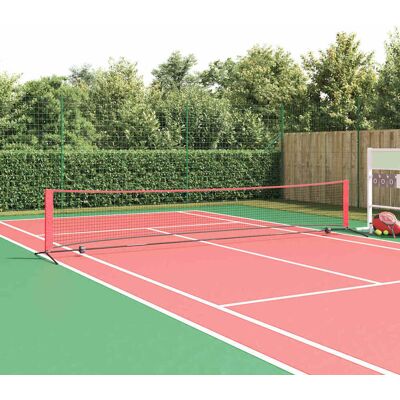 vidaXL Tennisnetz Schwarz und Rot 494,5 x 90 x 87 cm Polyester Rot vidaXL Tennisnetz Schwarz und Rot 494,5 x 90 x 87 cm Polyester Rot