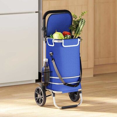 vidaXL Einkaufswagen Blau 36,5 x 46,5 x 100,5 cm Oxford-stoff Blau vidaXL Einkaufswagen Blau 36,5 x 46,5 x 100,5 cm Oxford-stoff Blau