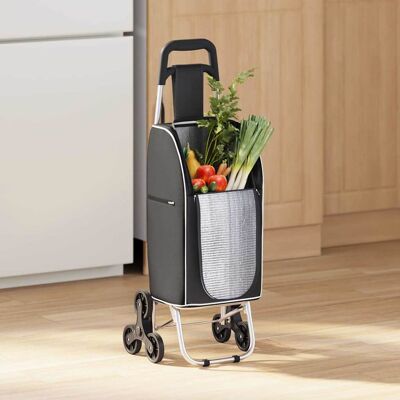 vidaXL Einkaufswagen Schwarz 39,5 x 33 x 93 cm Oxford-stoff Schwarz vidaXL Einkaufswagen Schwarz 39,5 x 33 x 93 cm Oxford-stoff Schwarz