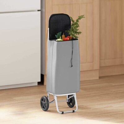 vidaXL Einkaufswagen Grau 35 x 28 x 92 cm Oxford-stoff Grau vidaXL Einkaufswagen Grau 35 x 28 x 92 cm Oxford-stoff Grau