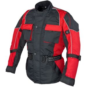 Kinder-Motorradjacke Roleff Taslan schwarz-rot Größe: L Kinder-Motorradjacke Roleff Taslan schwarz-rot Größe: L