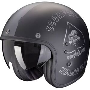 Offener Motorradhelm Scorpion Belfast Evo Spade Matt Schwarz-Silber Größe: L Offener Motorradhelm Scorpion Belfast Evo Spade Matt Schwarz-Silber Größe: L