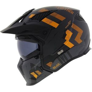 MT Helmets Jethelm mit Maske MT Streetfighter SV S Skull A12 grau-orange mit Iridium-Visier Größe: XS MT Helmets Jethelm mit Maske MT Streetfighter SV S Skull A12 grau-orange mit Iridium-Visier Größe: XS
