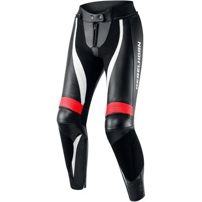 Women's Rebelhorn Rebel Weiß-Rot-Schwarz Motorradhose Größe: 36 Women's Rebelhorn Rebel Weiß-Rot-Schwarz Motorradhose Größe: 36