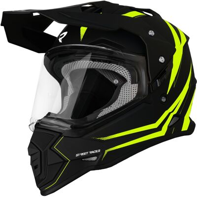 Street Racer - Ignite - Mattschwarz - Gelb - Helmet Street Racer - Ignite - Mattschwarz - Gelb - Helmet