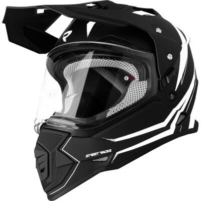 Street Racer - Ignite - mattschwarz-weiß - M - Helmet Street Racer - Ignite - mattschwarz-weiß - M - Helmet