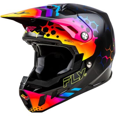Motocross-Helm FLY Racing Formula CC Tektonic schwarz-gelb-rosa Größe: L Motocross-Helm FLY Racing Formula CC Tektonic schwarz-gelb-rosa Größe: L