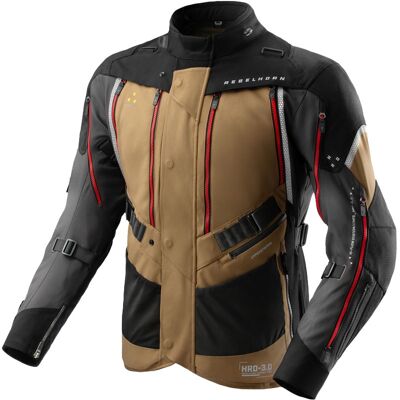 Motorradjacke Rebelhorn Hardy 3.0 beige-grau-rot Größe: XL Motorradjacke Rebelhorn Hardy 3.0 beige-grau-rot Größe: XL