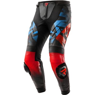 Leder-Motorradhose Rebelhorn Inferno schwarz-blau-weiß-rot Größe: 58 Leder-Motorradhose Rebelhorn Inferno schwarz-blau-weiß-rot Größe: 58