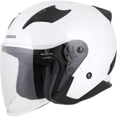 Cassida Reflex 2.0 Solid Jet-Motorradhelm weiß-schwarz Größe: L Cassida Reflex 2.0 Solid Jet-Motorradhelm weiß-schwarz Größe: L