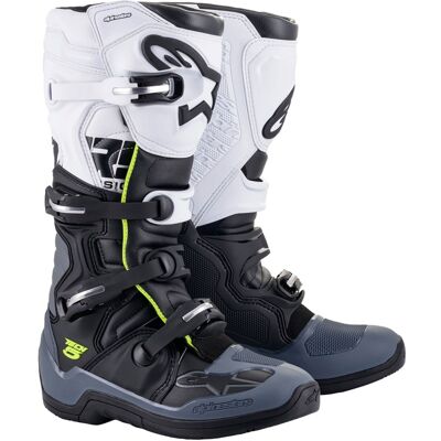 Alpinestars TECH 5 Motorradstiefel schwarz-grau-weiß-fluogelb Größe: 43 Alpinestars TECH 5 Motorradstiefel schwarz-grau-weiß-fluogelb Größe: 43